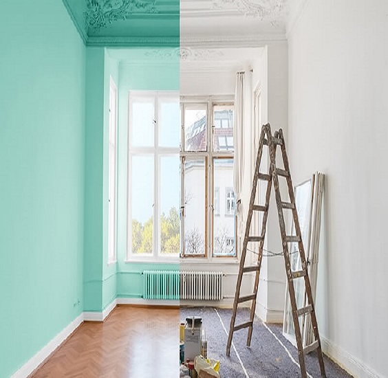 Trabajos de pintura interior en blanco y a color en decoraciones Paintsur.